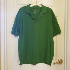Green polo shirt size large